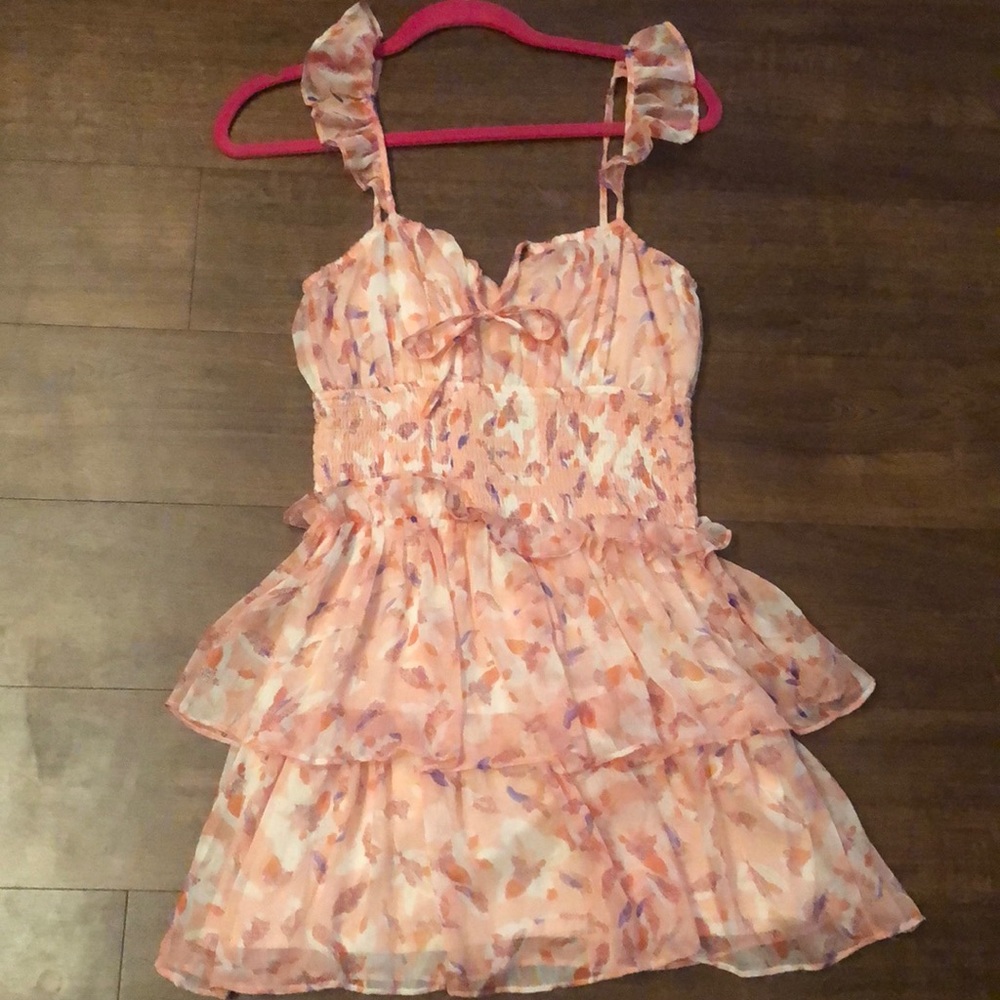 Hello Molly pink ruffle dress